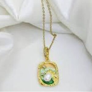 Sea Breez Flora Necklace -Hand  Painted