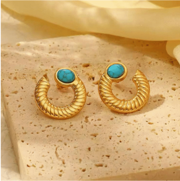 Turquiose Hoops - Image 2